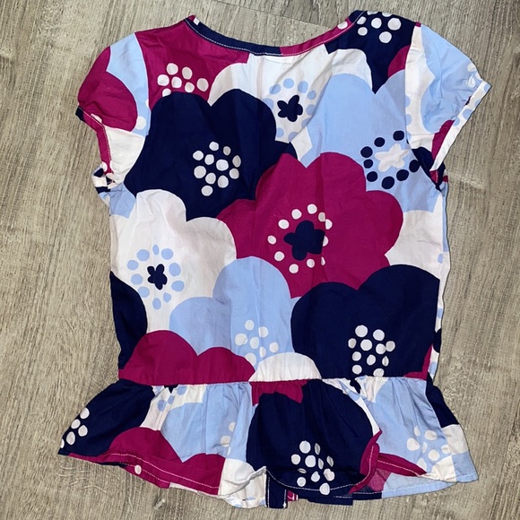 Gymboree Flowered SL Sz 6 Button Down Shirt - Picture 2 of 4